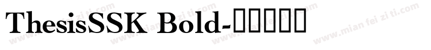 ThesisSSK Bold字体转换